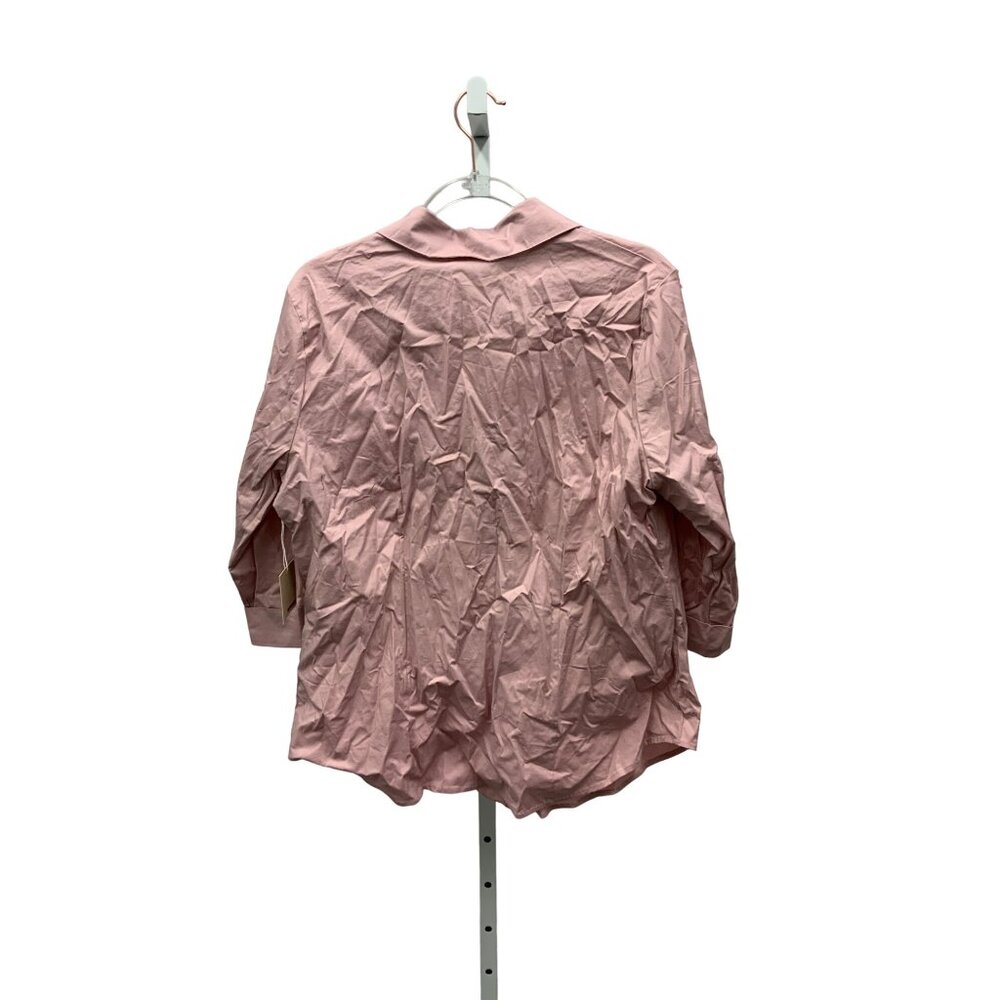 Active Basic Powder Pink Button Down Shirt NWT - image 3